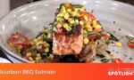 Bourbon BBQ Salmon with Sweet Potato Hash